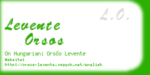 levente orsos business card